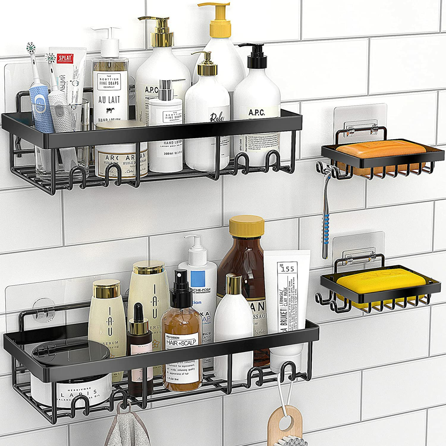 Moforoco Shower Caddy Shelf Organizer Rack for Bath