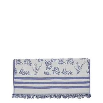 Vera Bradley Women's Beach Towel, Floating Fronds Navy, One Size