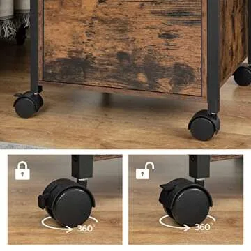 ALLOSWELL Rolling File Cabinet - Mobile Office Organizer
