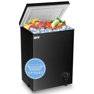 WANAI 3.5 Cu.Ft Compact Mini Freezer - Ideal for Dorms & Garages