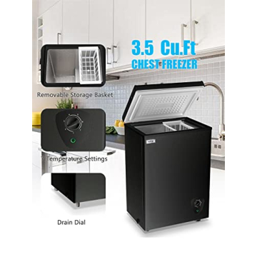 Compact Mini Freezer with Adjustable Temp Control