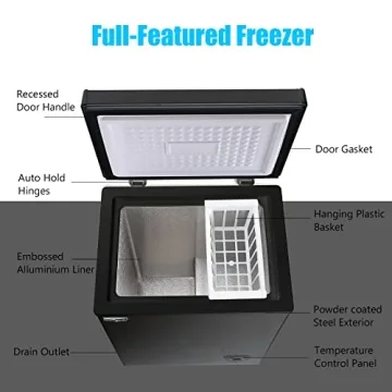 Compact Mini Freezer with Adjustable Temp Control
