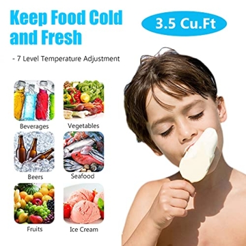 Compact Mini Freezer with Adjustable Temp Control