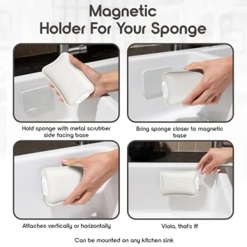Magniche 3-in-1 Magnetic Dish Sponge System