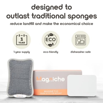 Magniche 3-in-1 Magnetic Dish Sponge System