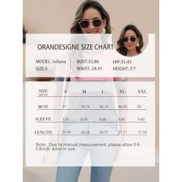 Stylish ORANDESIGNE Women’s Color Block Summer T-Shirt