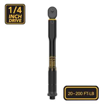 LEXIVON Inch Pound Torque Wrench 1/4-Inch Drive | 20~200 in-lb/2.26~22.6 Nm (LX-181)