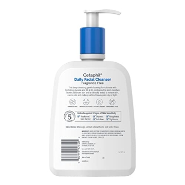 Cetaphil Daily Facial Cleanser Sensitive Oily Skin 16 Oz