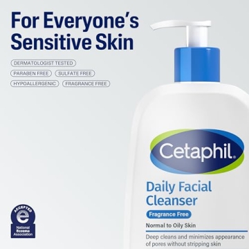 Cetaphil Daily Facial Cleanser Sensitive Oily Skin 16 Oz