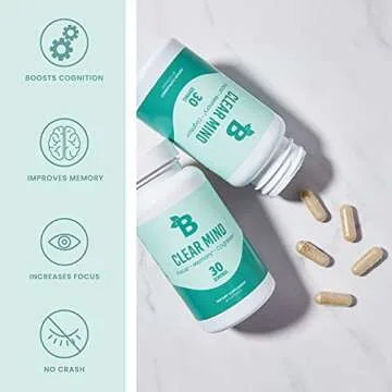 Bloom Nutrition Clear Mind Brain Booster Supplement Capsules