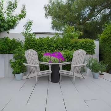 Outdoor Wooden Folding Adirondack Chair Set of 2 with Pre-Assembled BackRest, Wood Patio Chair for Garden Backyard Porch Pool Deck Firepit