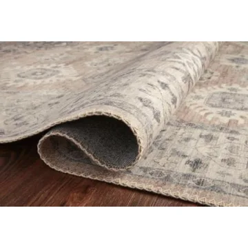 Loloi II Hathaway Collection HTH-03 Java / Multi 5'-0" x 7'-6", .25" Thick, Area Rug, Soft, Durable, Printed, Modern, Low Pile, Non-Shedding, Easy Clean, Living Room Rug