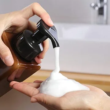 UUJOLY 15oz Foaming Soap Dispenser, Refillable Pump Bottle