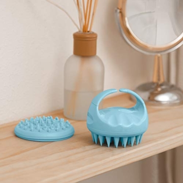 Flathead Hair Scalp Massager - 2-Pack Silicone Brush