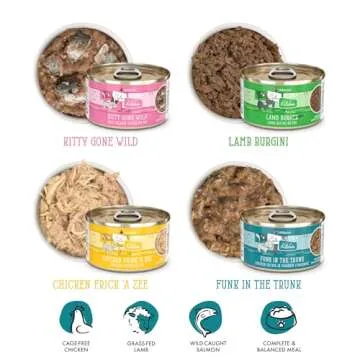 Weruva Cats in The Kitchen, Kitchen Cuties Variety Pack, Wet Cat Food, 3.2oz Can (Pack of 12)