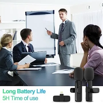JUDKIOM Wireless Lavalier Mics for iPhone - 2 Pack