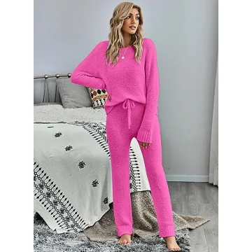 Luxurious Luvamia Women's Fleece Pajama Set for Comfort