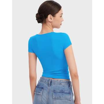 PUMIEY Women's Square Neck Tops for Ultimate Style and Comfort