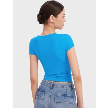 PUMIEY Women's Square Neck Tops for Ultimate Style and Comfort