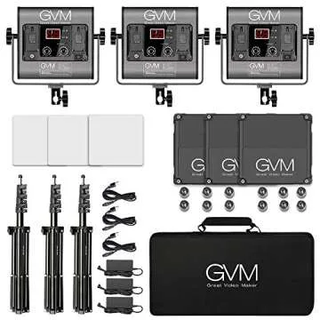 GVM 3-Pack LED Lighting Kit for Creators