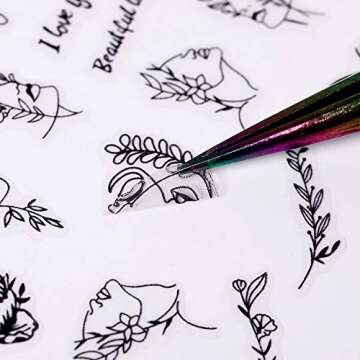 Creative 3D Graffiti Nail Art Stickers for Unique Designs