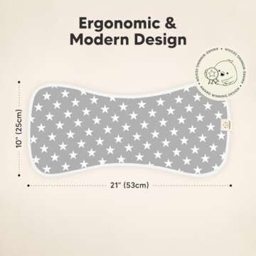 Organic Burp Cloths for Baby Boys and Girls - 5-Pack Super Absorbent Burping Cloth, Burp Clothes, Soft & Plush, Newborn Milk Spit Up Rags, Burpy Cloth Bib for Unisex, Burping Rags(Grayscape)