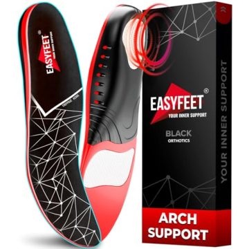Premium Anti-Fatigue Shoe High Arch Support Insoles for All-Day Comfort - Plantar Fasciitis Inserts