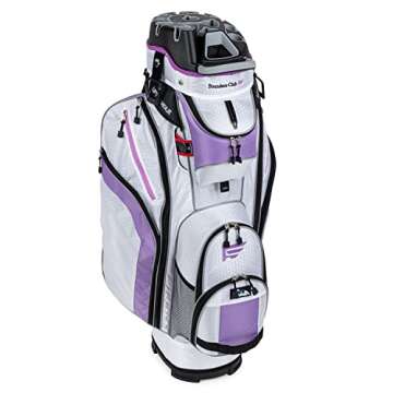 Founders Club Women's Premium Cart Bag with 14 Way Organizer Divider Purple