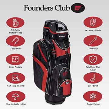 Founders Club Women's Premium Cart Bag | 14-Way Organizer
