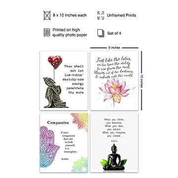 Buddha Quotes Wall Decor - Zen Inspirational Art Prints