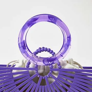 VAKAER Eco-Friendly Bamboo Summer Beach Tote Handbag