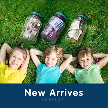 Vcertcpl Digital Coin Counting Piggy Bank 1.8L Capacity