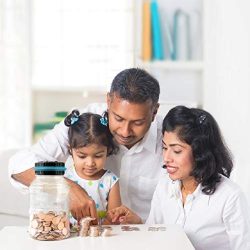 Vcertcpl Digital Coin Counting Piggy Bank 1.8L Capacity
