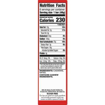 Larabar Cashew Cookie Bars - Gluten Free, Vegan Snack