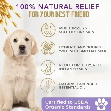 Organic Dog Shampoo for Sensitive Skin, Eco-Friendly, USA Made