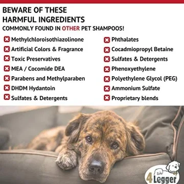 Organic Dog Shampoo for Sensitive Skin, Eco-Friendly, USA Made