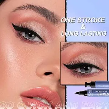 SACE LADY Eyeliner Stamp, Black Cat Eye Liner Make Up Waterproof Long Lasting Smudge-Proof High Pigmented Natural Eyes Makeup