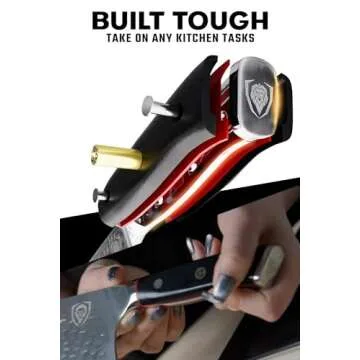 Dalstrong Meat Cleaver Knife - 7" - Shogun Series ELITE - Razor Sharp - Japanese Super Steel - Damascus Knife - Hammered Finish - Heavy Duty Gift Cooking Knife - w/Sheath