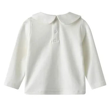 Toddler Girls Boys Peter Pan Collar Tee Shirt - Stylish Comfort