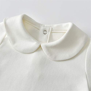 Toddler Girls Boys Peter Pan Collar Tee Shirt - Stylish Comfort