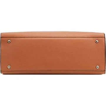 Stylish Vegan Satchel Handbag with Matching Wallet Set