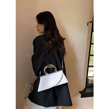 Small Silver Bag Crossbody Bags Satchels Y2K Evening Bags Handbag for Women Hobo Bags Shoulder Bags Tote Bag for Women 2024