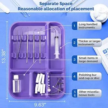 JMU Dental Instrument Tray, Autoclavable Plastic, Size B