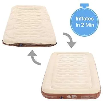 missyee Inflatable Twin Air Mattress with Rechargeable Pump