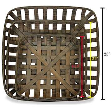 Urban Legacy Tobacco Baskets, Set of 3, (Medium, Large, XLarge) (Brown)