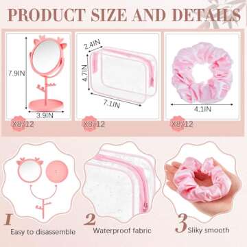 Shinylin Spa Party Supplies for Spa Party Favor Bulk, Include Face Mask Mixing Bowl Set, Mirror, Hea...