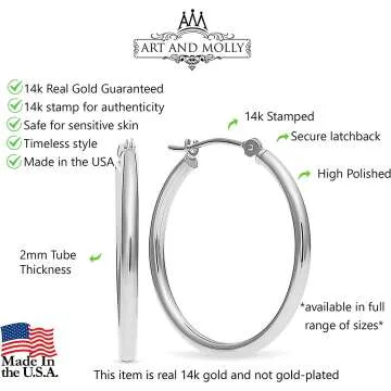 14k Gold Hoop Earrings Perfect for All Occasions