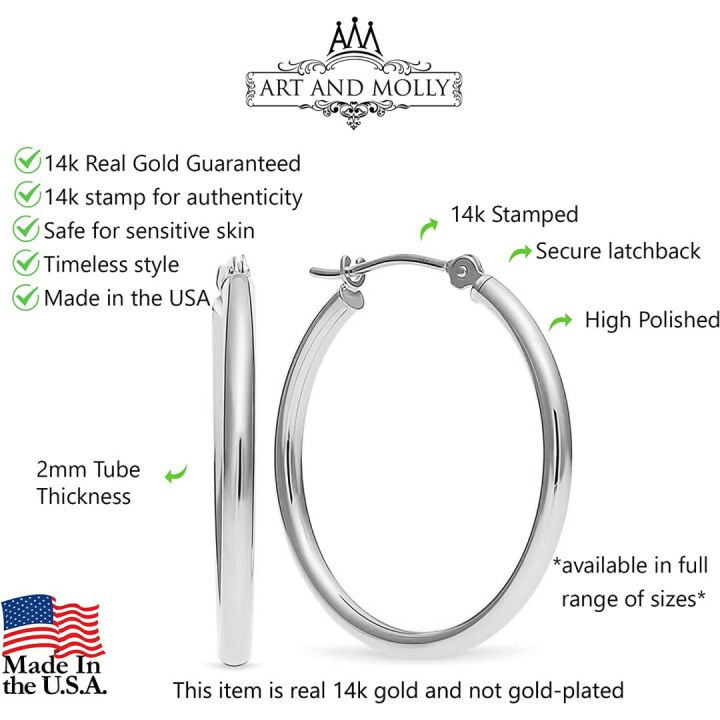 14k Gold Hoop Earrings Perfect for All Occasions