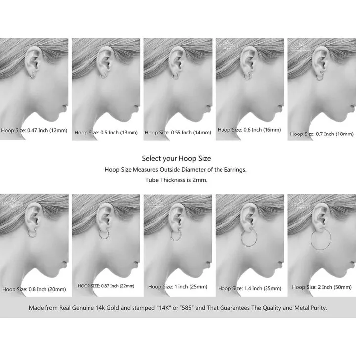 14k Gold Hoop Earrings Perfect for All Occasions