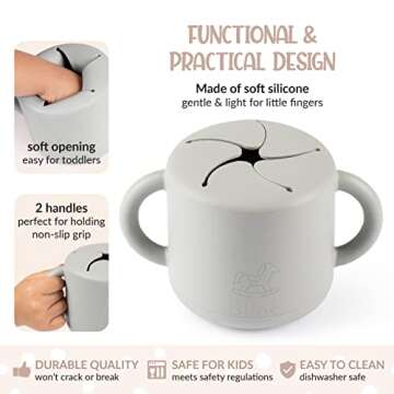 blinc Snack Cups for Toddlers - No Spill Silicone Snack Cup - Non Spillable Baby Food Containers - C...